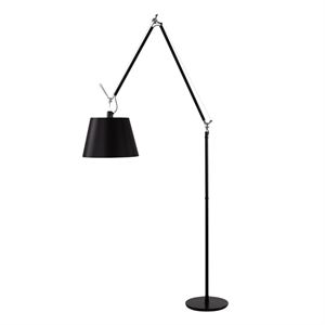 Artemide Tolomeo Mega Gulvlampe Sort 42 cm skjerm m. lysdemper