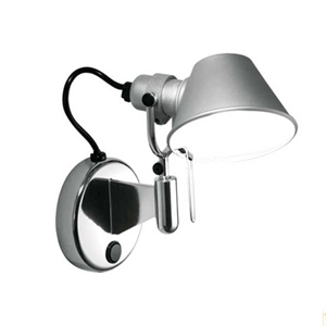 Artemide Tolomeo Micro Faretto Vegglampe Med Switch Aluminium