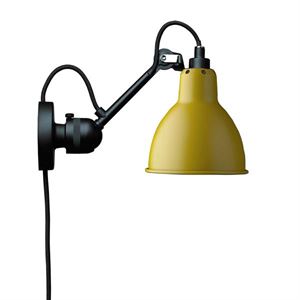 Lampe Gras N304 Vegglampe Matt Sort & Matt Gul Med Ledning