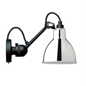 Lampe Gras N304 Vegglampe Matt Sort & Krom Med På/Av