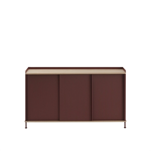 Muuto Enfold Sidebord 148x45 Eik/dyp Rød